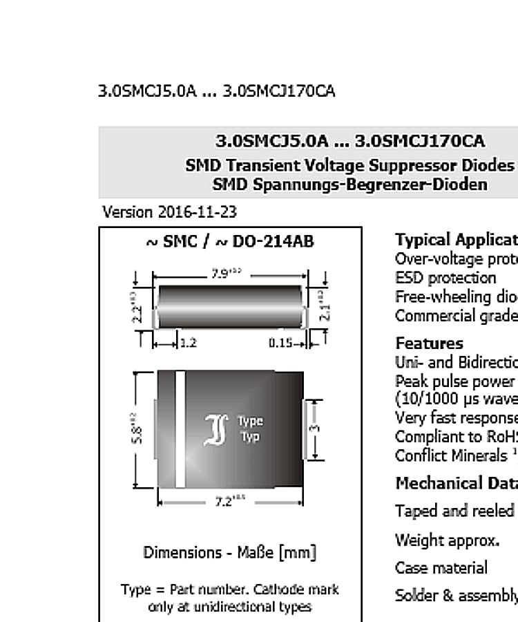 3.0SMCJ40CA