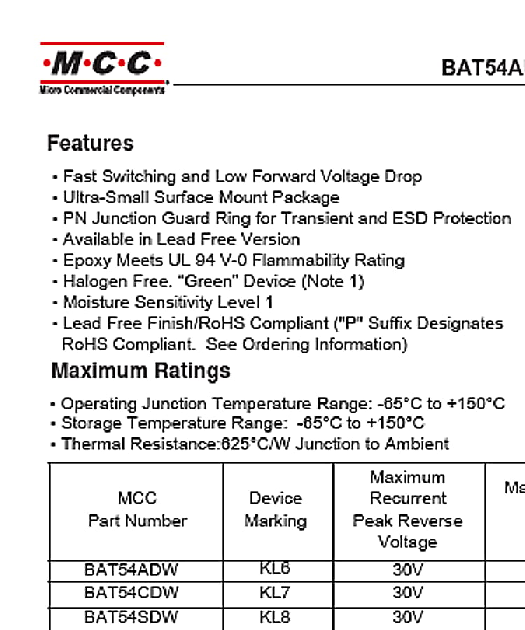 BAT54CDW