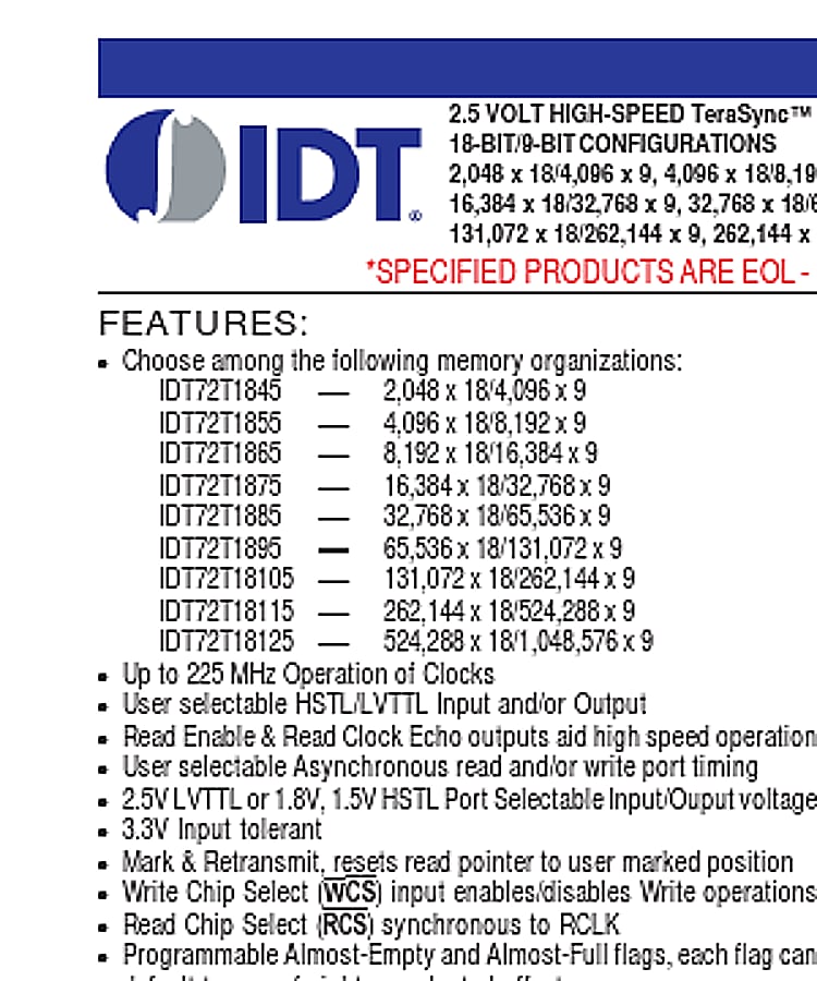 IDT72T18125