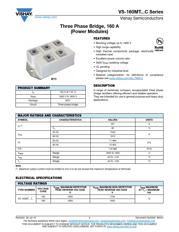 VS-160MT180C