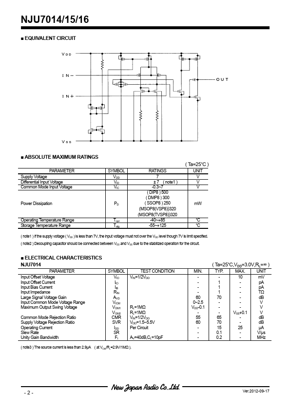 NJU7014