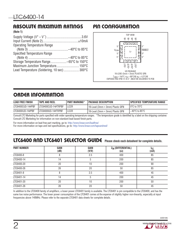 LTC6400-14