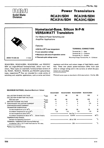 RCA31B-SDH