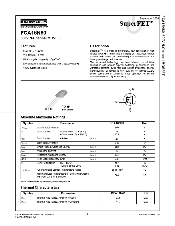 FCA16N60