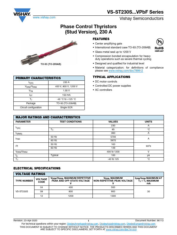 VS-ST230S12VPbF