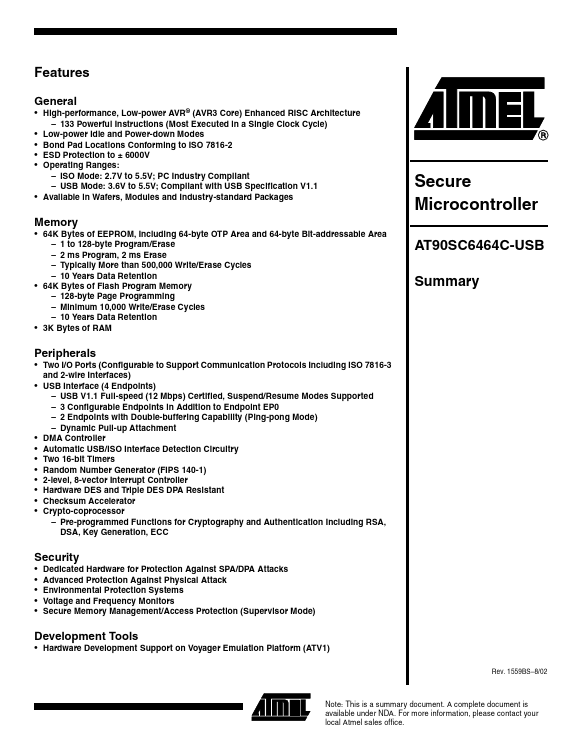 AT90SC6464C-USB