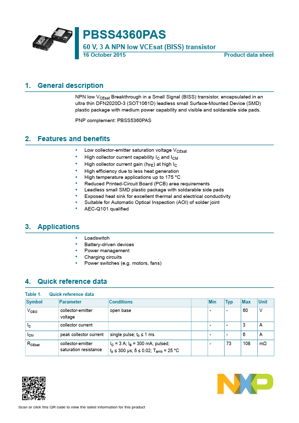 PBSS4360PAS