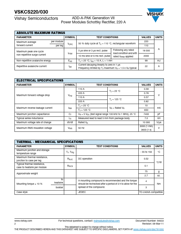 VSKCS220-030