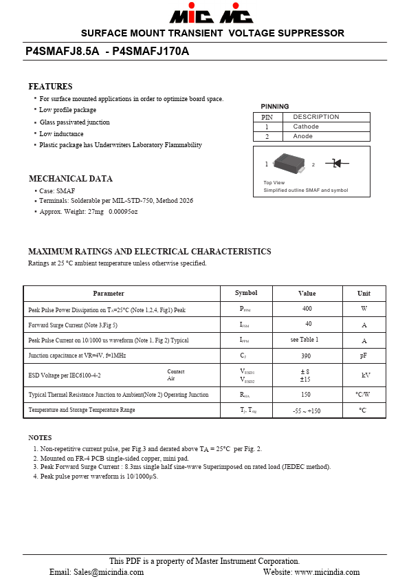 P4SMAFJ20A