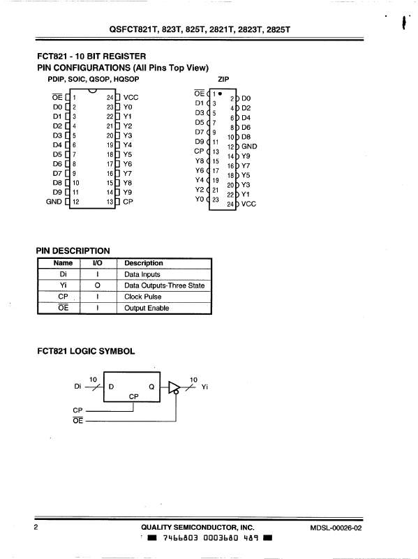 QS74FCT821T