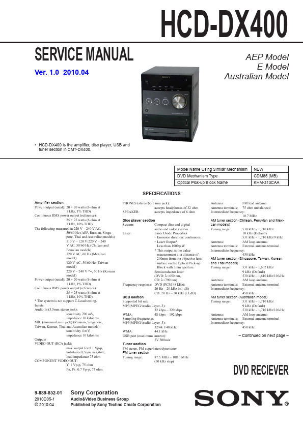 HCD-DX400