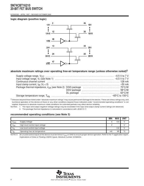 SN74CBT16210