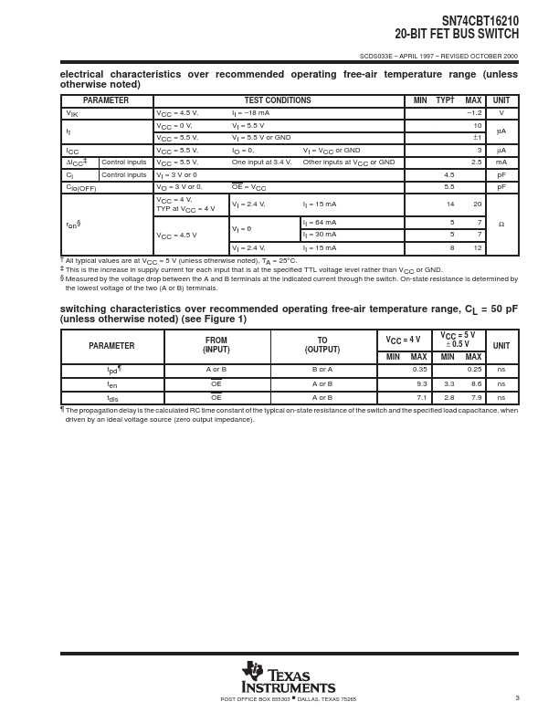 SN74CBT16210