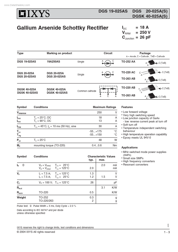 DGS20-025AS