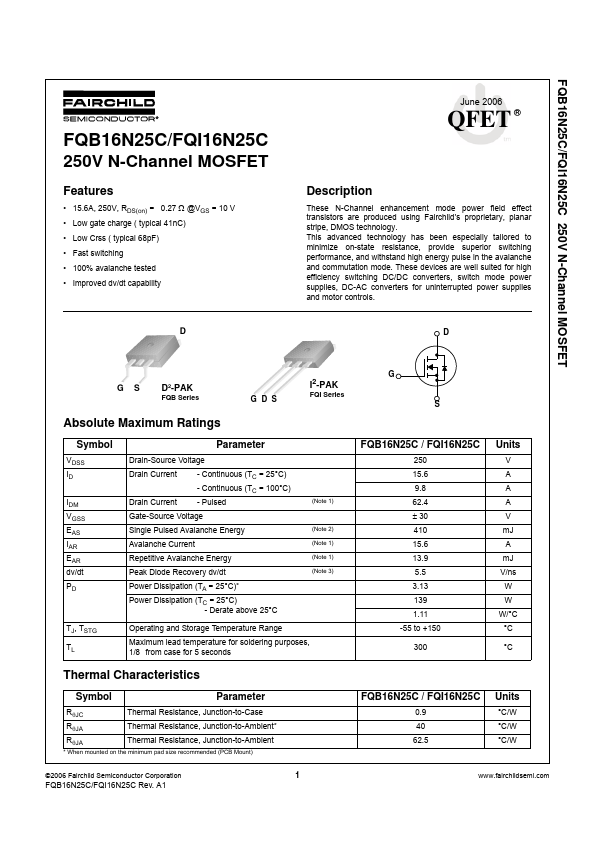 FQI16N25C