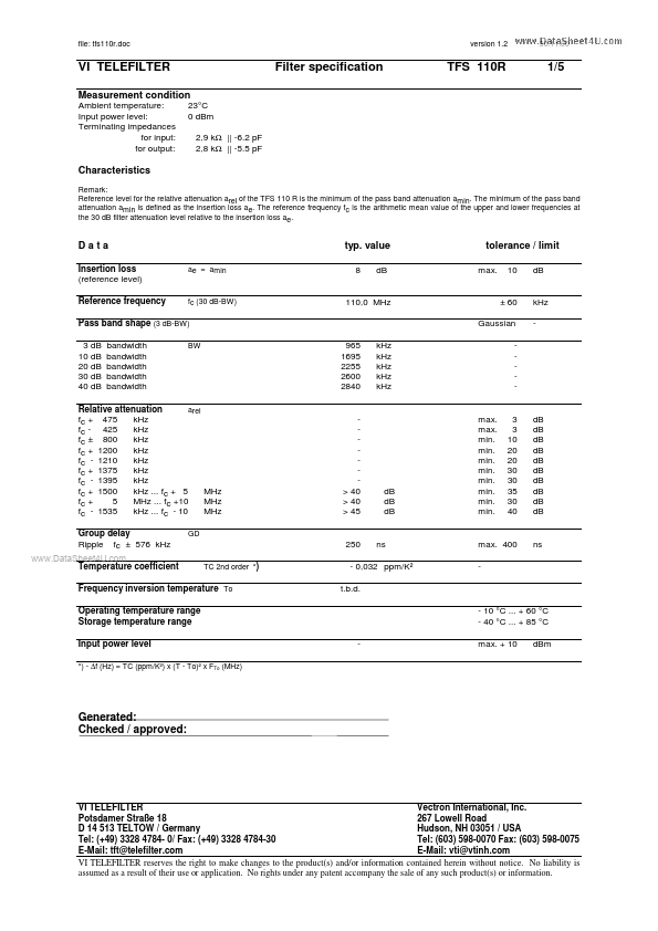 TFS110R