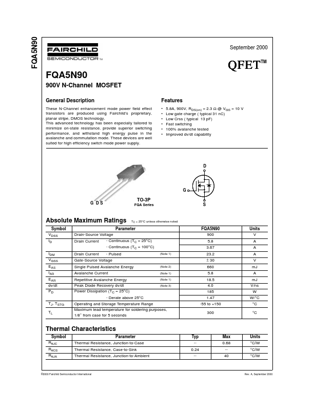 FQA5N90