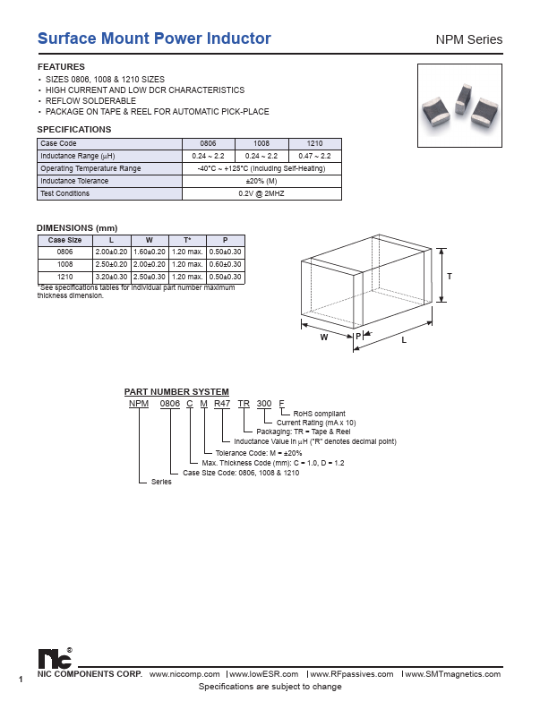 NPM0806CMR24TR400F