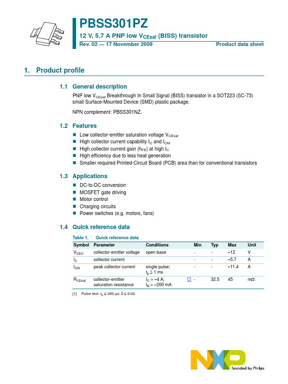 PBSS301PZ