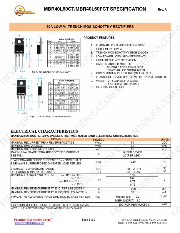 MBR40L60CT