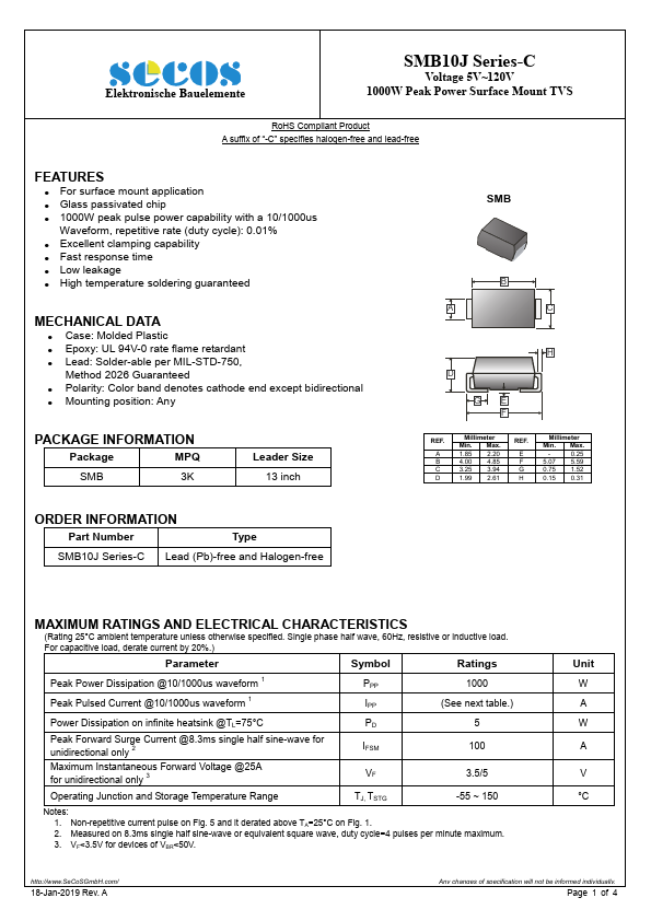 SMB10J120CA-C