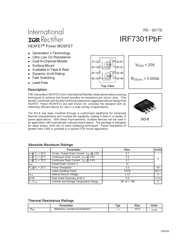 IRF7301PBF