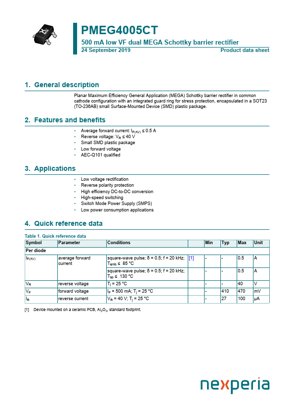 PMEG4005CT