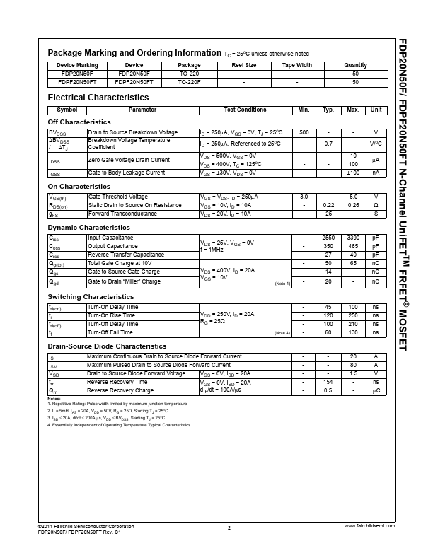 FDP20N50F