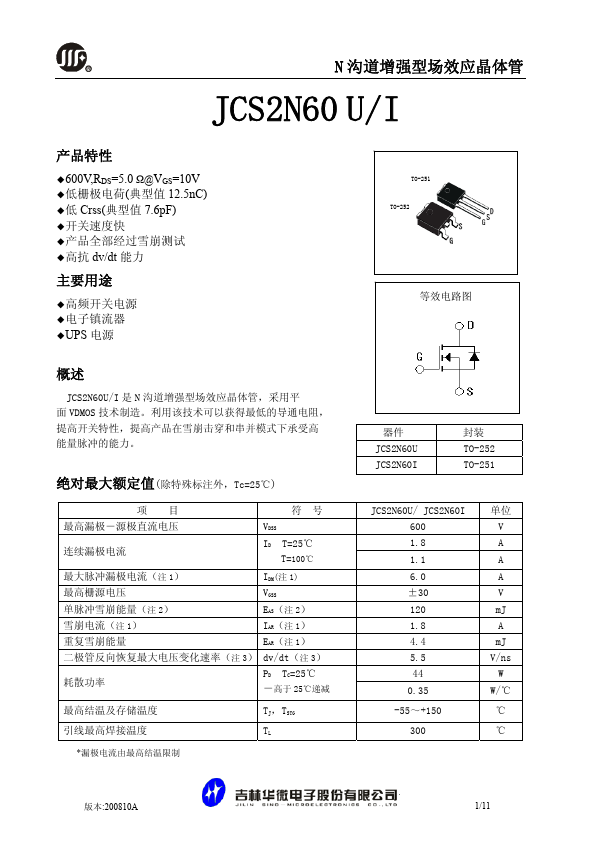 JCS2N60U