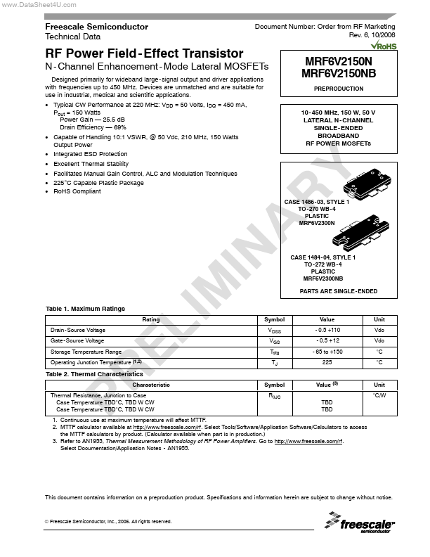 MRF6V2150NB