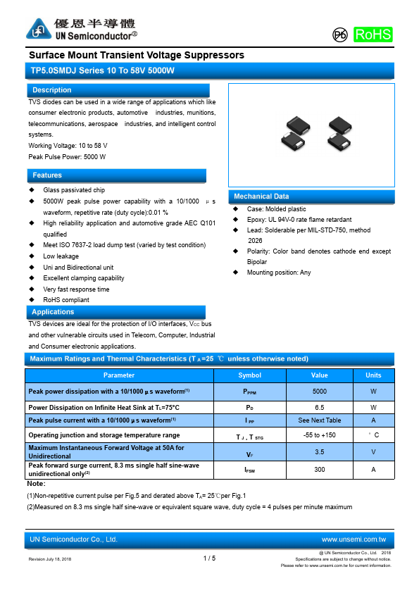 TP5.0SMDJ12CA