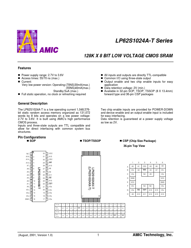 LP62S1024AM-70LLT