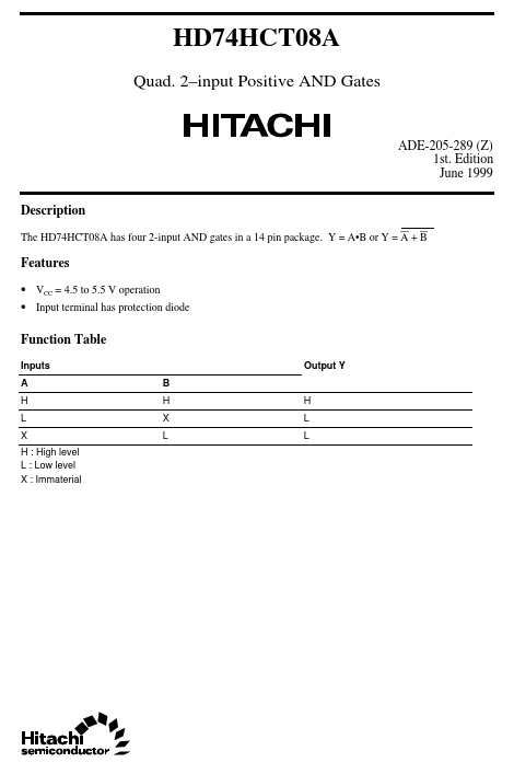 HD74HCT08A