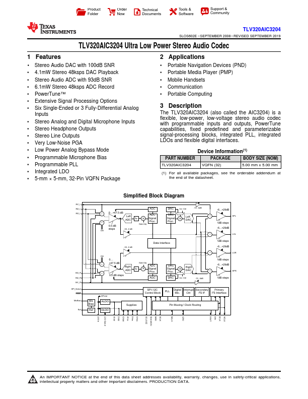 TLV320AIC3204