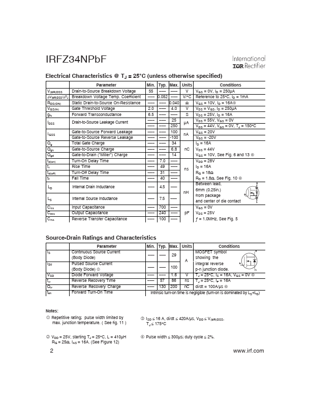 IRFZ34NPBF