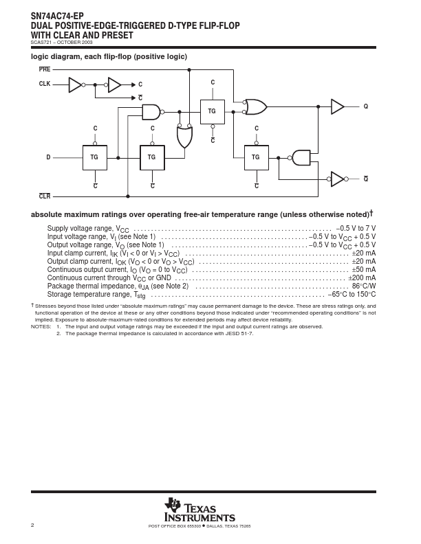 SN74AC74-EP