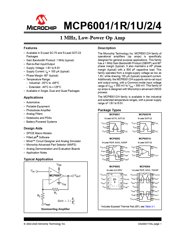 MCP6001U