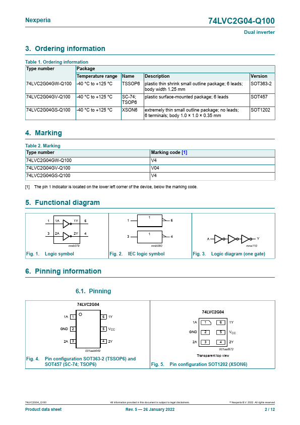 74LVC2G04-Q100