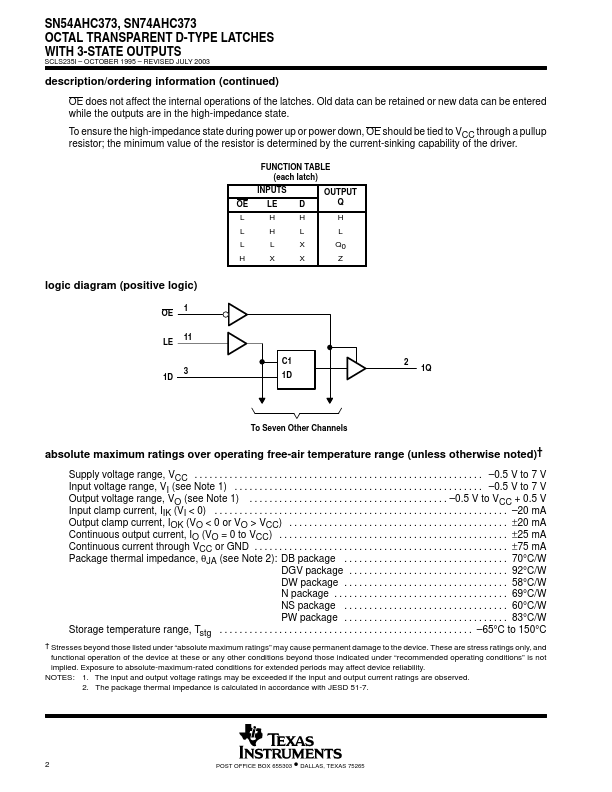 SNJ54AHC373J