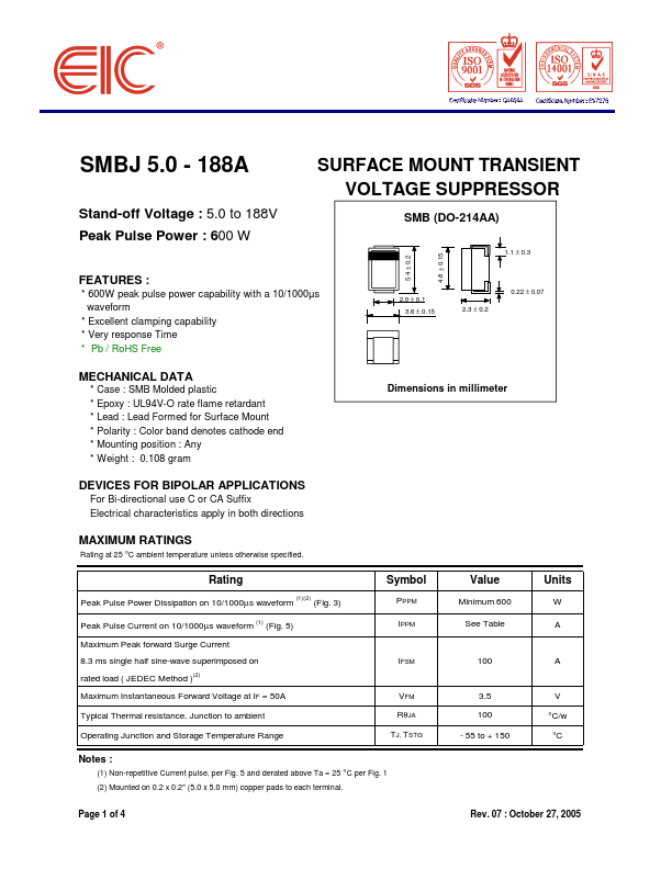 SMBJ100A