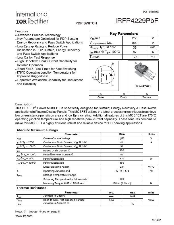 IRFP4229PBF