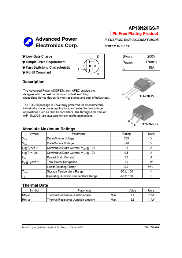 AP18N20GP