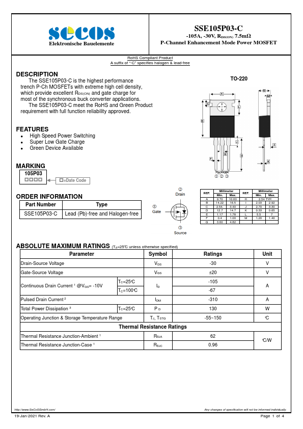 SSE105P03-C