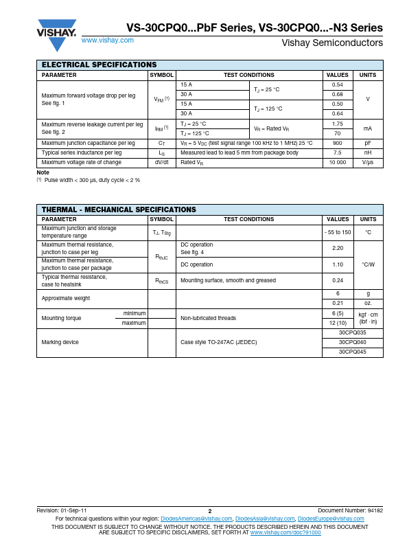 VS-30CPQ035PbF