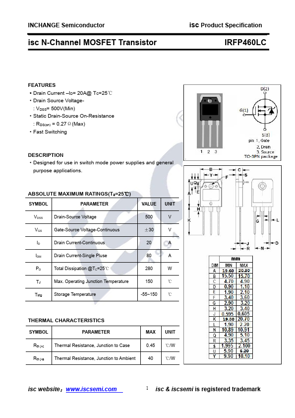 IRFP460LC