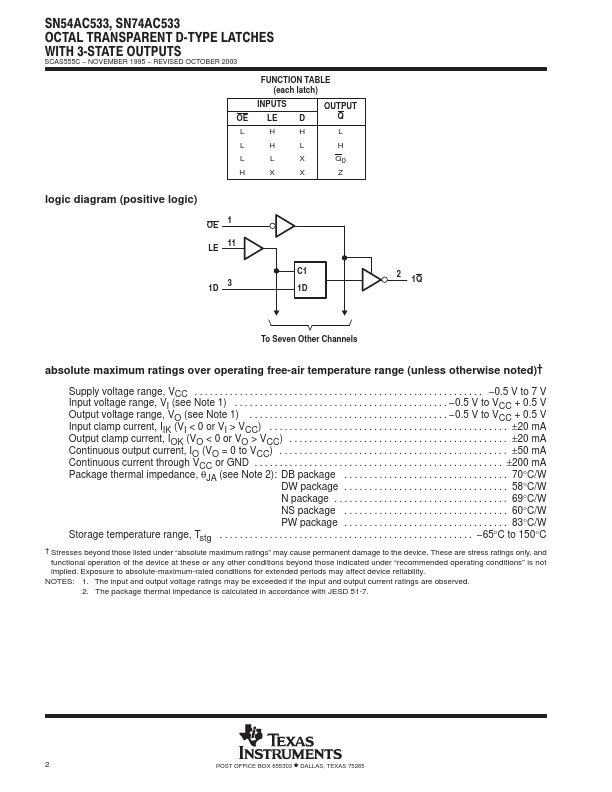 SN74AC533