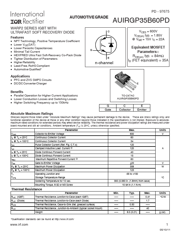 AUIRGP35B60PD