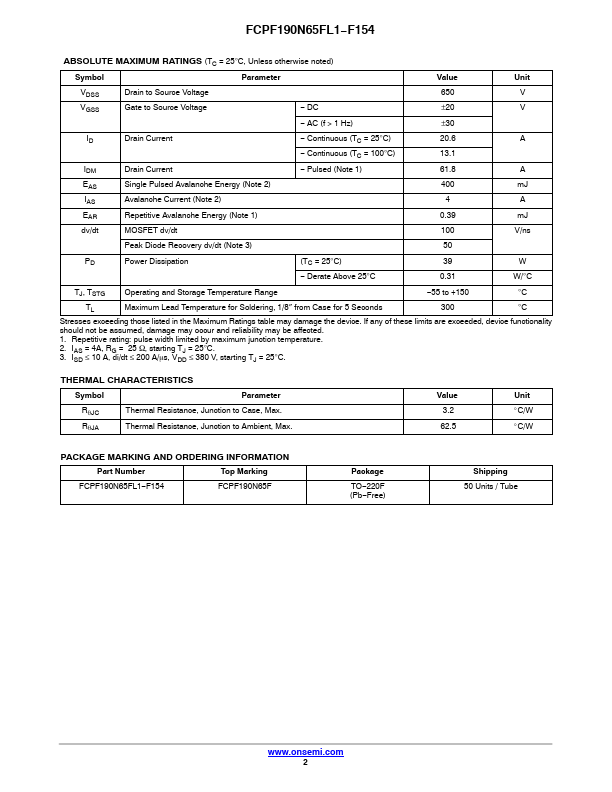 FCPF190N65FL1-F154