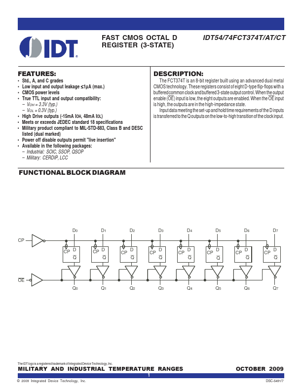 IDT54FCT374AT