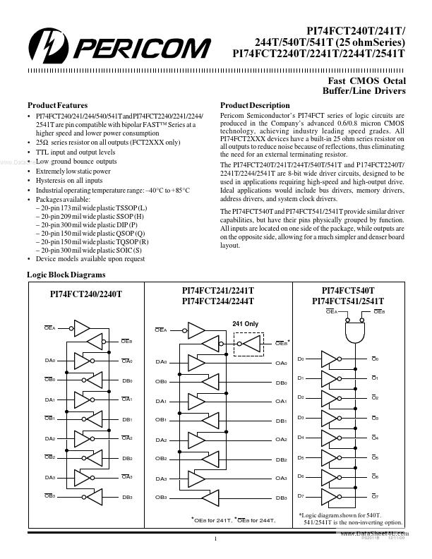 PI74FCT541T